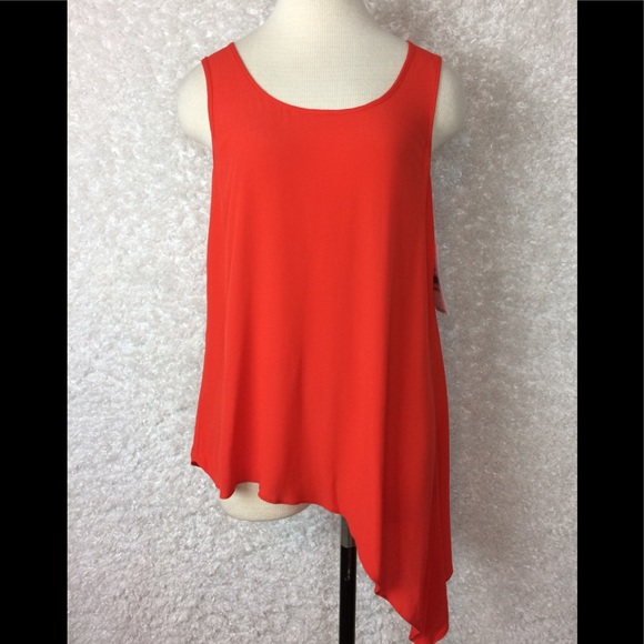 Karen Kane Sagebrush Asymmetrical Tank Size L NWT - Picture 1 of 4